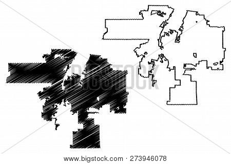 Albuquerque City (united States Cities, United States Of America, Usa City) Map Vector Illustration,