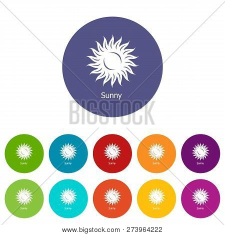 Sunny Icons Color Set Vector For Any Web Design On White Background