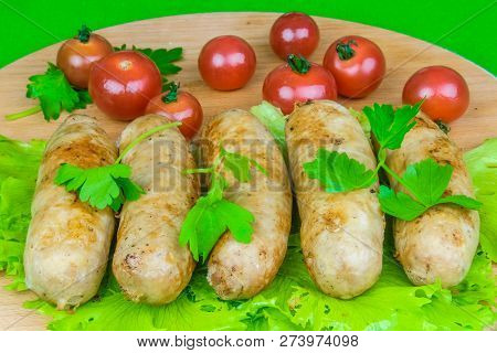The image of fry sousage