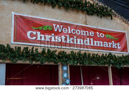 Welcome To Christkindlmarket Sign