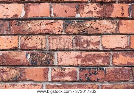 Background For Photo From Stone, Granite, Red And White Brick