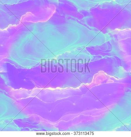 Seamless Acrylic Pattern. Alcohol  Ink Texture. Cosmic Violet Wet Washed Print. Lavender Marble Ston
