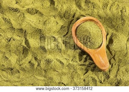 Coca Flour - Erythroxylum Coca. Text Space