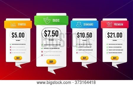 Organic Product, Growth Chart And Trade Infochart Line Icons Set. Pricing, Subscription Plan. Augmen