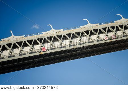 Russia, Saint Petersburg, May 30, 2020: Western High-speed Diameter-main Bridge, Bypass Road. A Larg