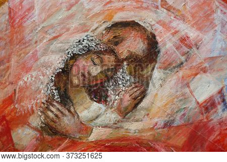 BAD URACH, GERMANY - OCTOBER 21, 2014: Detail of high altar by Sieger Koder in St. Joseph's Church in Bad Urach, Germany