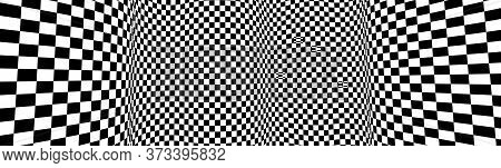 Checker Pattern Mesh In 3d Dimensional Perspective Vector Abstract Background, Formula 1 Race Flag T