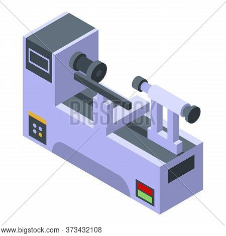 Drilling Lathe Icon. Isometric Of Drilling Lathe Vector Icon For Web Design Isolated On White Backgr
