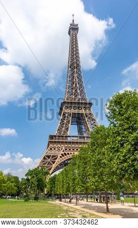 Eiffel Tower And Field Of Mars, Paris, France