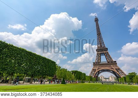Eiffel Tower And Field Of Mars, Paris, France