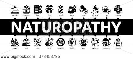 Traditional Naturopathy Medicine Minimal Infographic Web Banner Vector. Naturopathy Alternative Ther