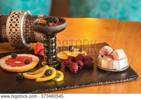Hookah And Attributes To It Are Shot In The Interior