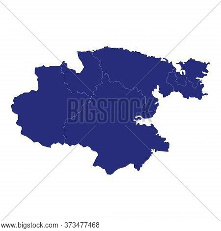 High Quality Map Of Chukotka Is A Region Of Russia With Borders Of The Districts