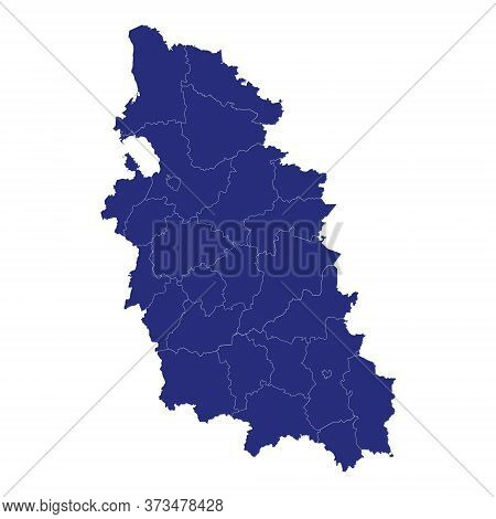 High Quality Map Of Pskov Oblast Is A Region Of Russia With Borders Of The Districts
