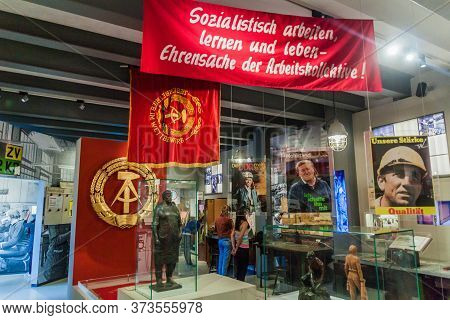 Berlin, Germany - August 12, 2017: Interior Of The Everyday Life In The Gdr Museum In Kulturbrauerei