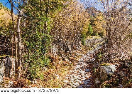 Stone Path In Madriu-perafita Claror Valley, Andorra