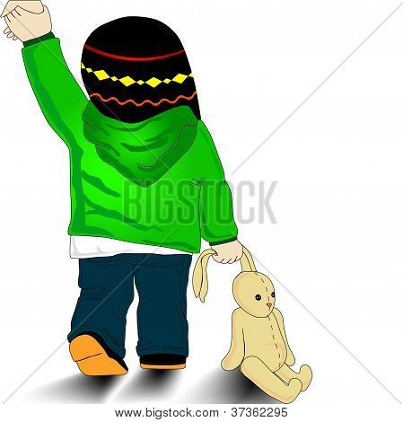 Dítě tahá hračky