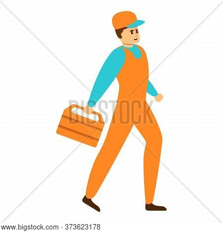 Auto Mechanic Tool Box Icon. Cartoon Of Auto Mechanic Tool Box Vector Icon For Web Design Isolated O