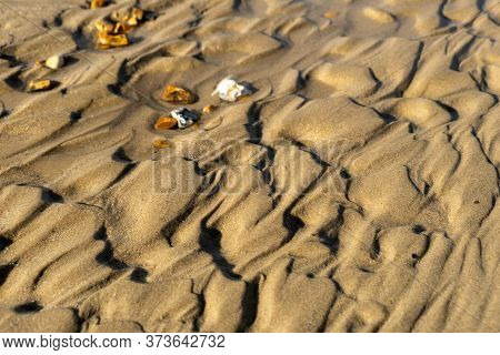 Hengistbury, England,united Kingdom-may,01,2020:southbourne Beach On A Beautiful Sunny But Windy Day