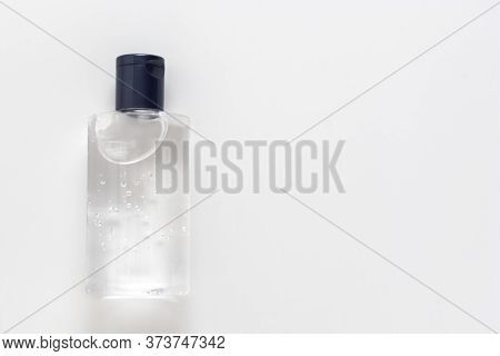 Sanitizer Bottle, Antibacteria Gel On White Background Isolated