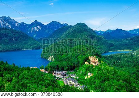 Hohenschwangau Castle In The Bavarian Alps, Germany