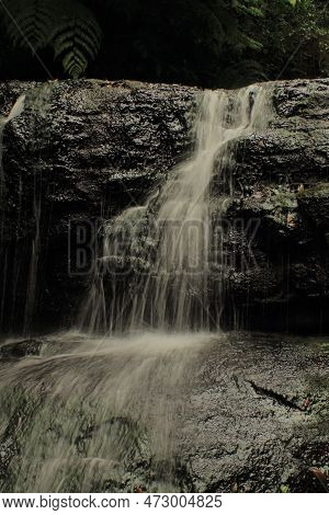 Beautiful Vattakanal Waterfall And Levinge Stream, Palani Mountain Foothills At Kodaikanal In Tamiln