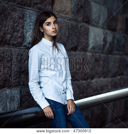 schöne junge Mädchen hipster