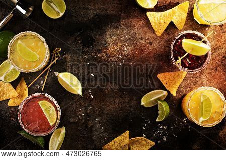 Variety Of Margarita Cocktails