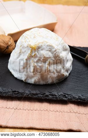 Cheese Collection, Soft Cow French Cheese With Mold Gaperon Artisanal Lavored With Cracked Peppercor