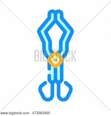 Crucible Tongs Chemical Glassware Lab Color Icon Vector. Crucible Tongs Chemical Glassware Lab Sign.