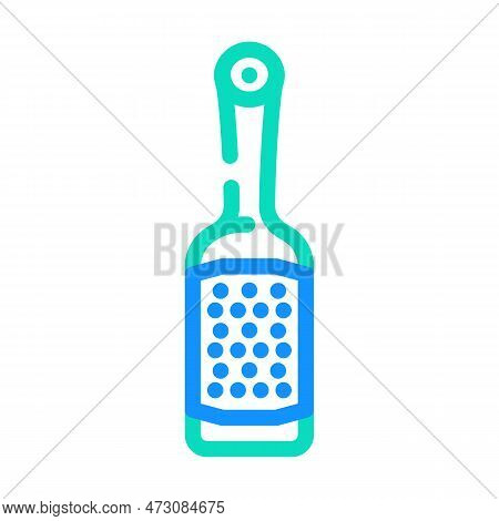 Stainless Steel Microplane Kitchen Cookware Color Icon Vector. Stainless Steel Microplane Kitchen Co