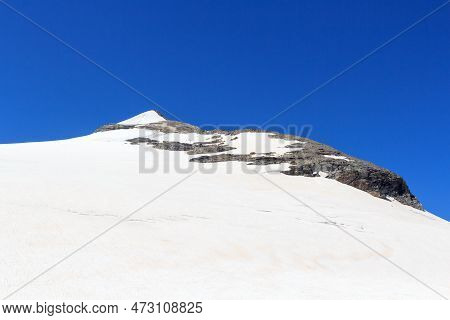 Mountain Snow Panorama And Summit Johannisberg (high Tauern) In Glockner Group, Austria