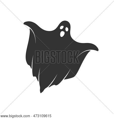 Ghost Flying Graphic Icon. Spirit Sign Isolated On White Background. Vector Illustration