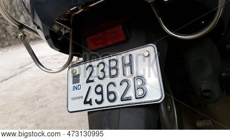 The Bharat Series Number Plate On A Two Wheeler. Introduced By The India Ministry Of Road Transport