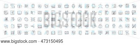 Graphic Market Vector Line Icons Set. Graphic, Design, Market, Printing, Graphic Art, Illustration, 