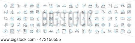Navigation And Delivery Vector Line Icons Set. Navigation, Delivery, Tracking, Fleet, Logistics, Rou