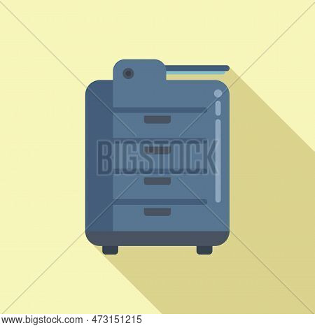 Service Printer Icon Flat Vector. Digital Print. Industry Paint