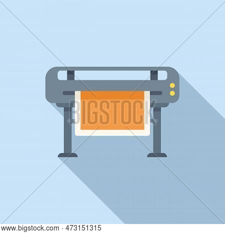 Service Plotter Icon Flat Vector. Digital Print. Industry Paint