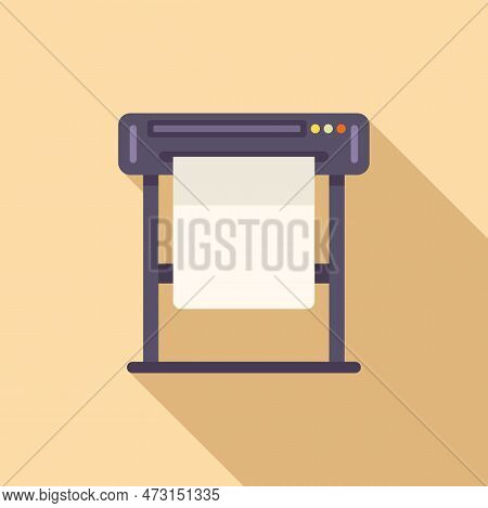 Home Plotter Icon Flat Vector. Digital Print. Offset Color