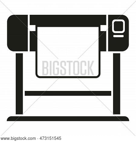 Service Plotter Icon Simple Vector. Digital Printer. Color Proof