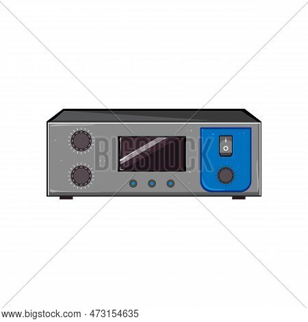 Audio Digital Amplifier Cartoon. Audio Digital Amplifier Sign. Isolated Symbol Vector Illustration