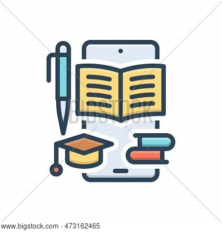 Color Illustration Icon For Educational  Academic Scholastic School Study Learning Teaching Pedagogi