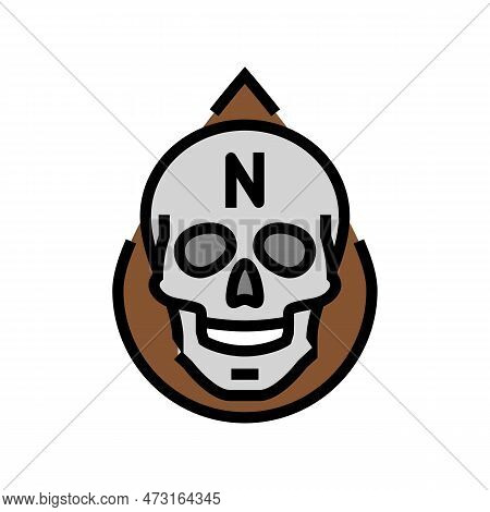 Poison Nicotine Tobacco Color Icon Vector. Poison Nicotine Tobacco Sign. Isolated Symbol Illustratio