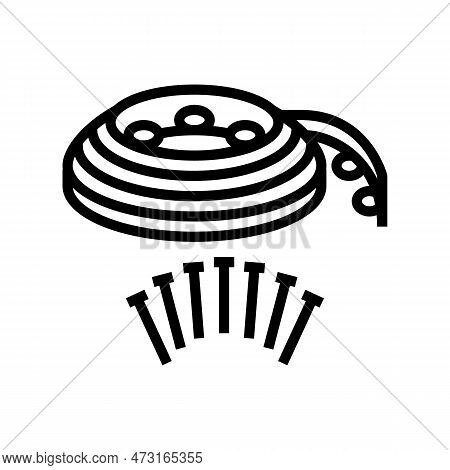 Landscape Edging Garden Tool Line Icon Vector. Landscape Edging Garden Tool Sign. Isolated Contour S