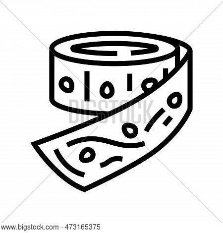 Seed Tape Garden Tool Line Icon Vector. Seed Tape Garden Tool Sign. Isolated Contour Symbol Black Il