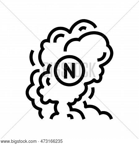 Smoke Nicotine Tobacco Line Icon Vector. Smoke Nicotine Tobacco Sign. Isolated Contour Symbol Black 