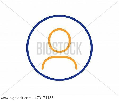 Headshot Line Icon. Avatar Placeholder Sign. User Profile Symbol. Colorful Thin Line Outline Concept