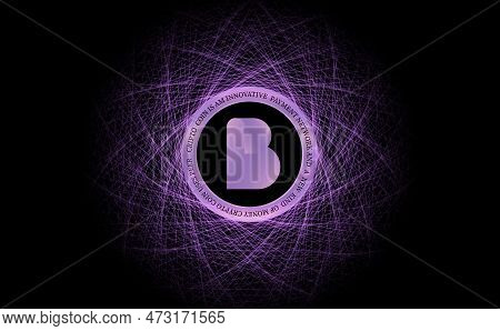 Abstract Glowing Fractal Lines Mesh Digital Background