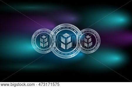 Abstract Glowing Fractal Lines Mesh Digital Background