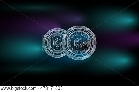 Abstract Glowing Fractal Lines Mesh Digital Background